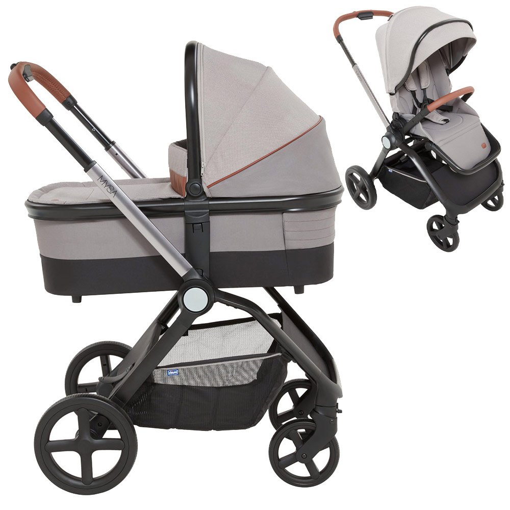 Controle Oom of meneer tanker Chicco combi stroller Mysa inkl. carry cot Mysa Light Silver Grey -->  Kids-Comfort | Your worldwide Online-Store for bab...